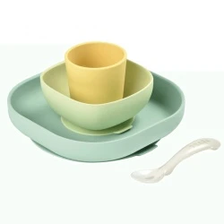 Silikonski set za jelo - Žuti