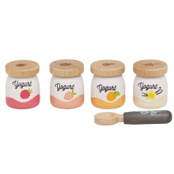 Dječji drveni set posudica za jogurt