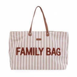 Family Bag - Stripes Nude Terracota