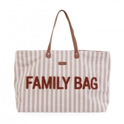 Family Bag - Stripes Nude Terracota
