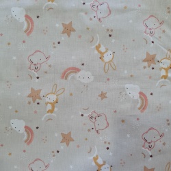 Posteljina GOTS - Elephant Dreamscape Rose
