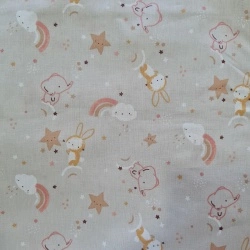 Posteljina GOTS - Elephant Dreamscape Rose