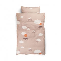 Posteljina Junior Happy Clouds - Powder