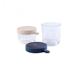 Set 2 staklene posudice 150ml + 250ml - Dark Blue i Pink Set 2 staklene posudice 150ml + 250ml - Dark Blue i Pink