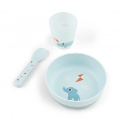 Set za jelo First Foodie Playground - Blue