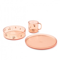 Set za jelo Siva - Peach Sea Shell