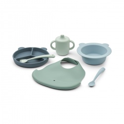 Set za jelo Stina - Mr Bear Dusty Mint Mix