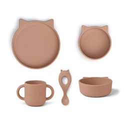 Set za jelo Vivi - Cat Dark Rose