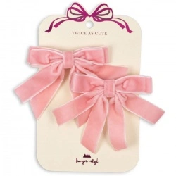 Špangice Velvet Bow 2kom - Peony Špangice Velvet Bow 2kom - Peony