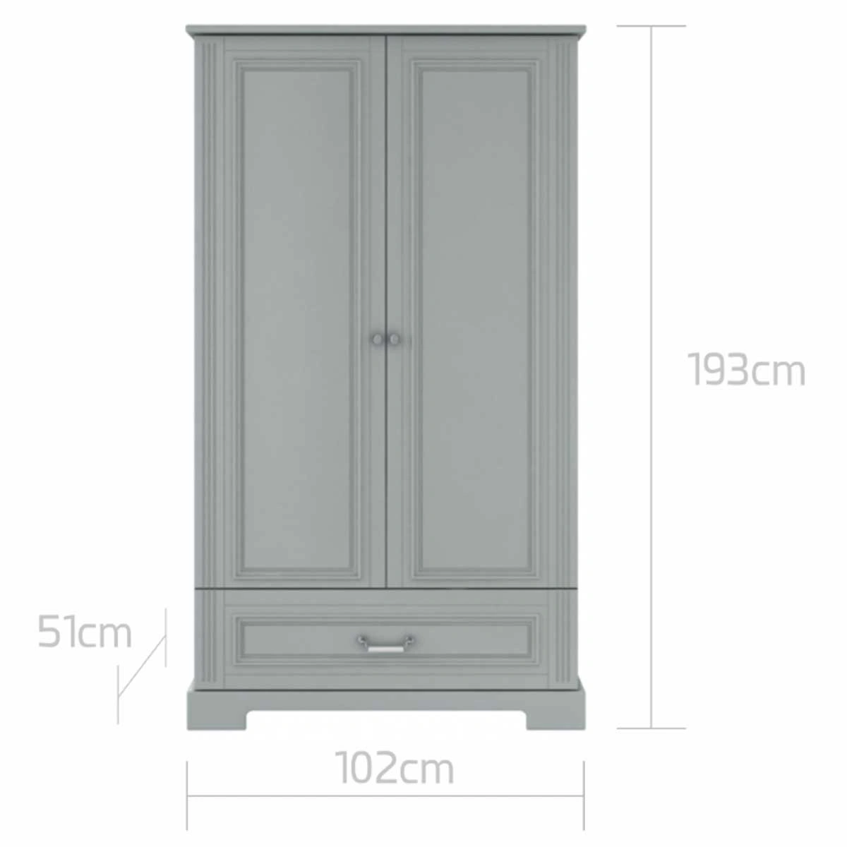 Ines ormar Junior s 2 vrata visoki - Grey-2