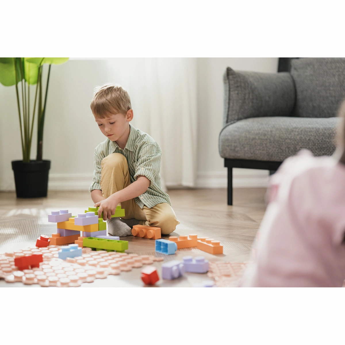 Kocke World of Sensory Soft Bricks Starter-1