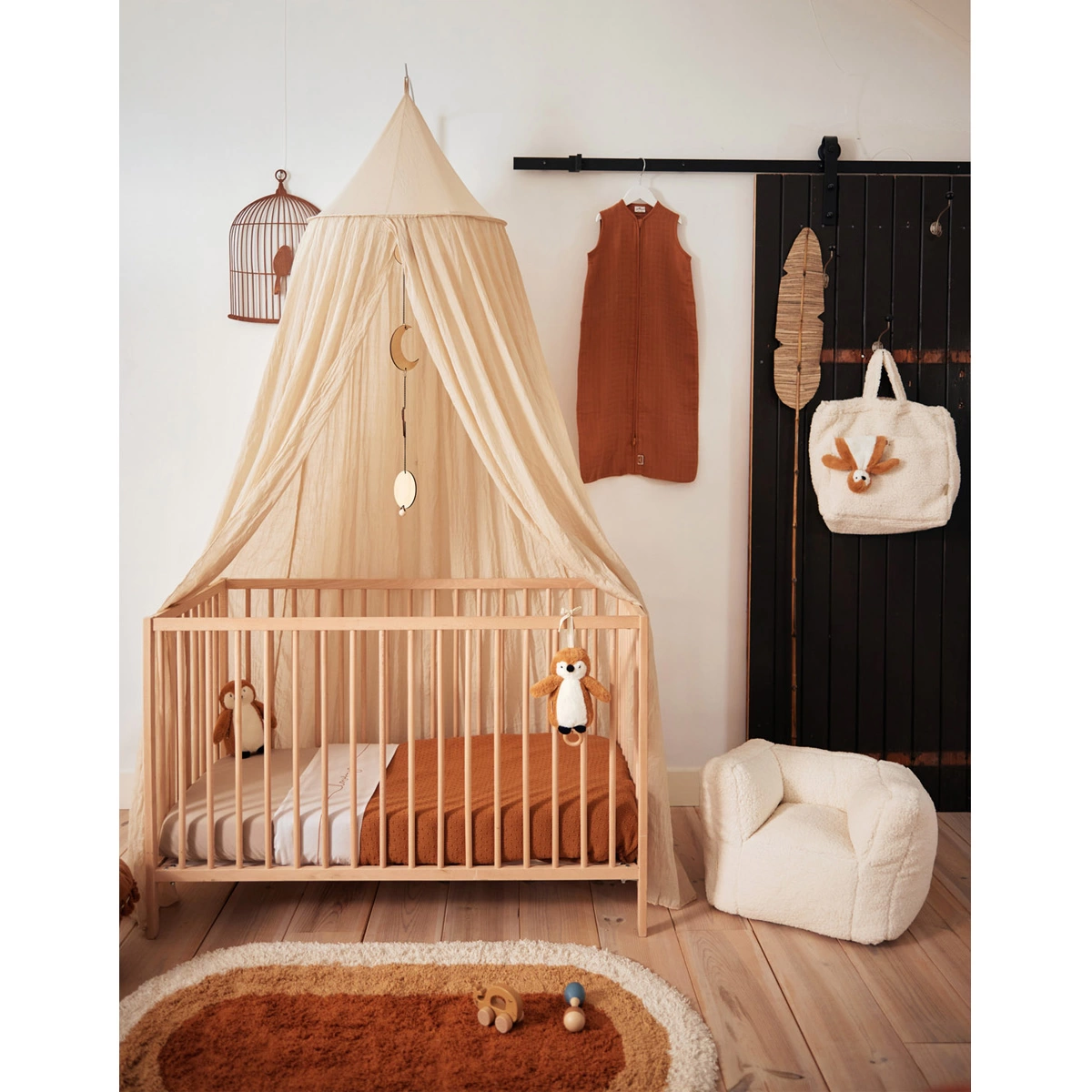 Baldahin viseći Vintage 245cm - Nougat-1