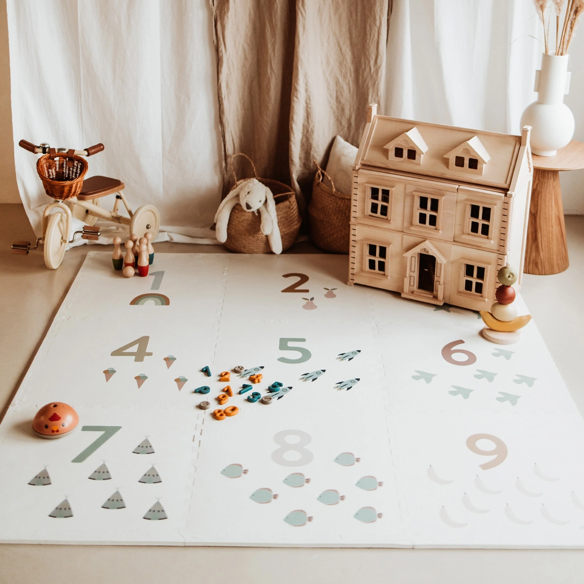 Podloga za igru puzzle 180x180 cm - Brojevi-4
